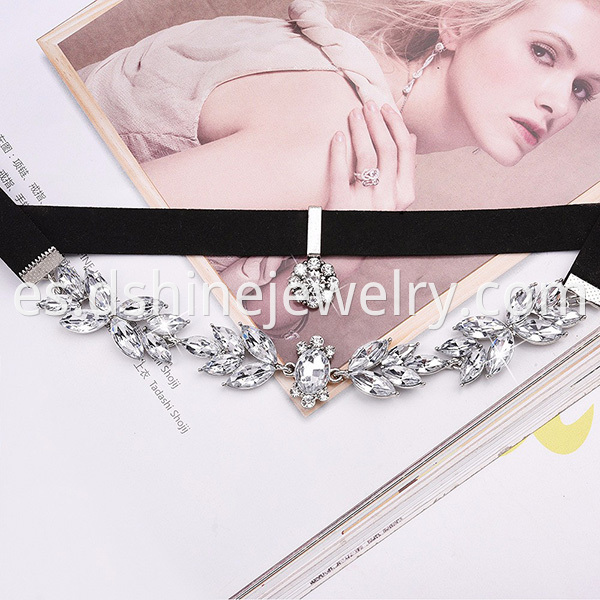 Black Velvet Leather Choker Necklace